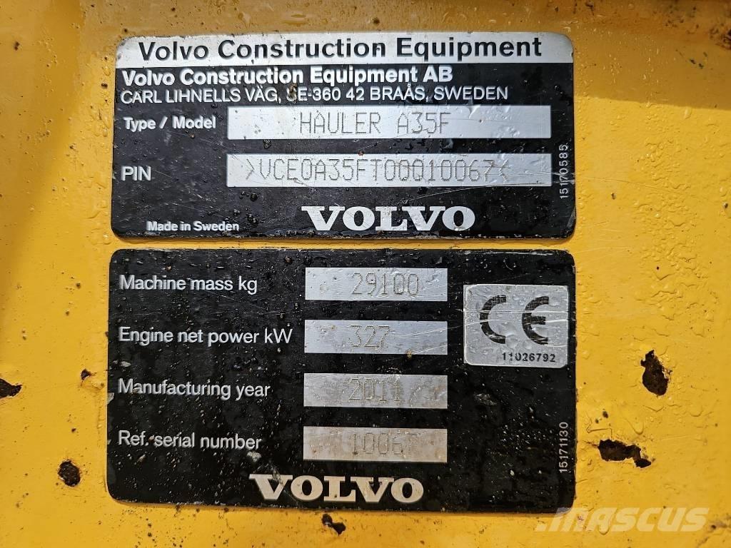Volvo A 35 F Articulated Haulers