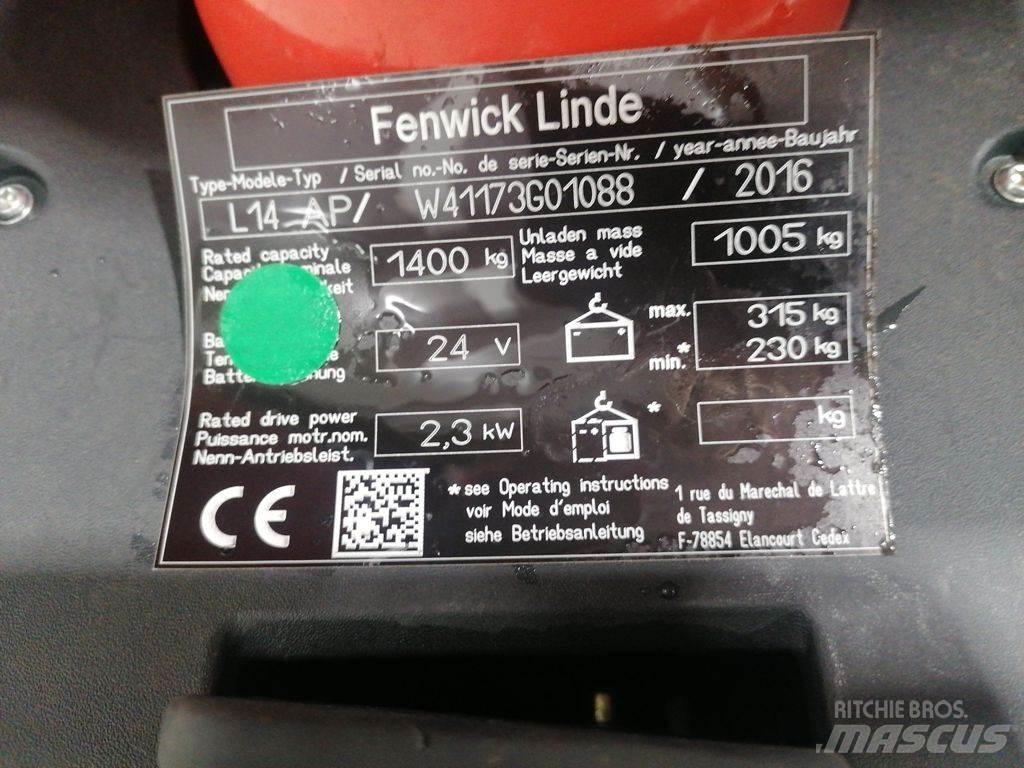 Linde L14AP Pedestrian stacker
