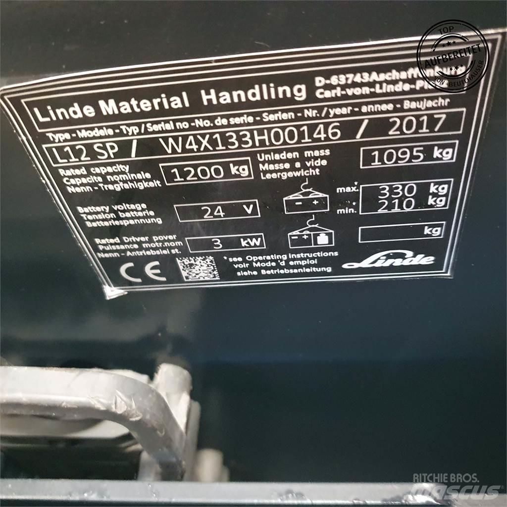 Linde L12SP Pedestrian stacker