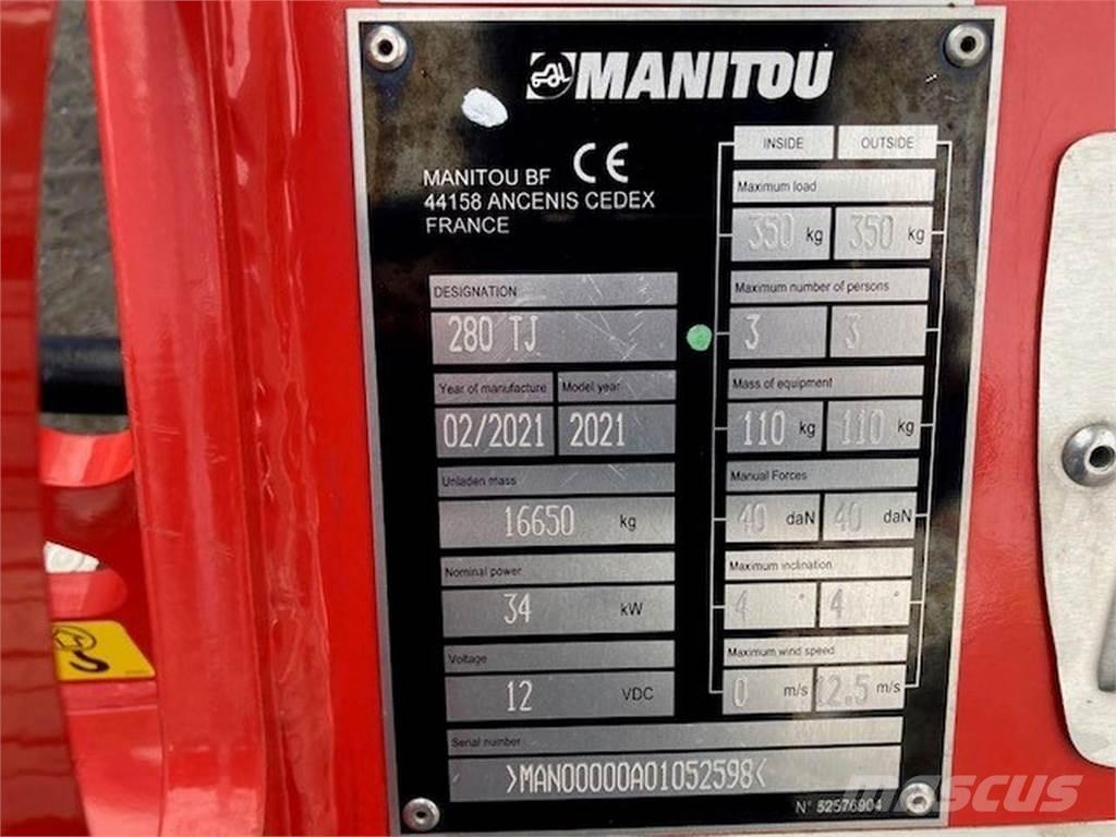 Manitou 280TJ Articulated boom lifts