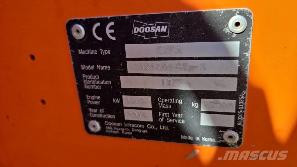 Doosan DX 140 LCR-3 Crawler excavators