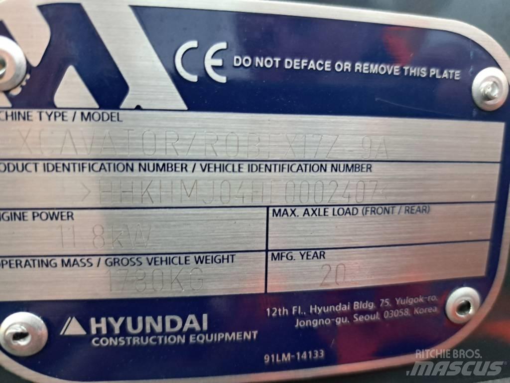 Hyundai R17Z-9AK Mini excavators < 7t (Mini diggers)