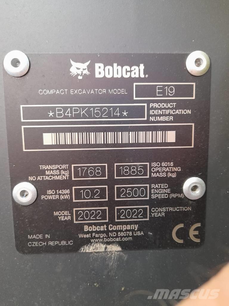 Bobcat E 19 Mini excavators < 7t (Mini diggers)