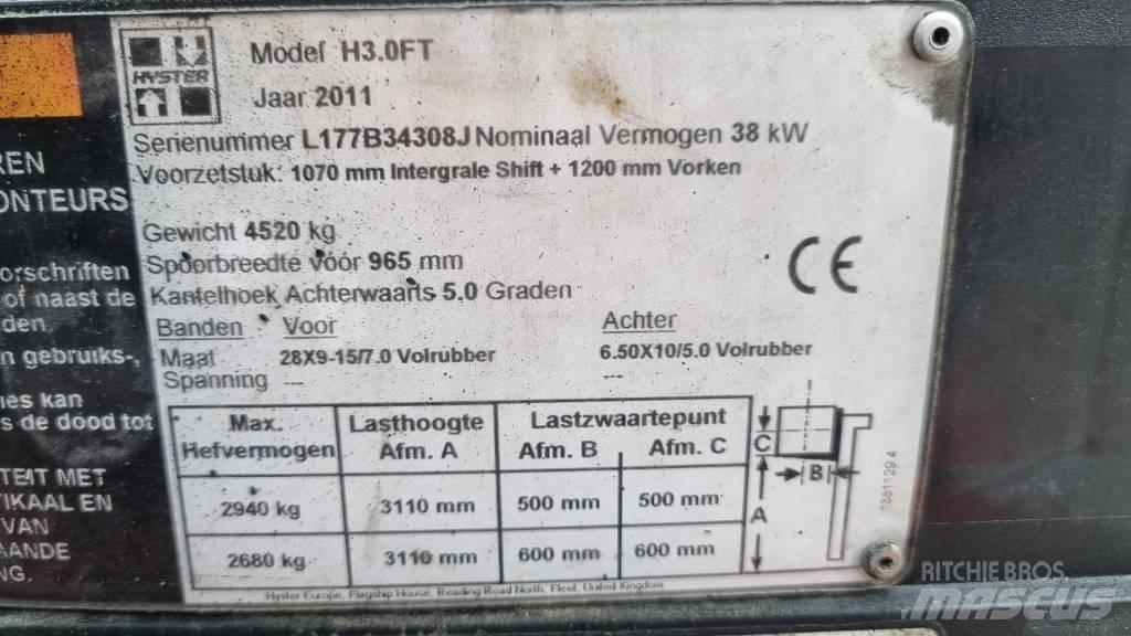 Hyster H 3.00 FT LPG trucks
