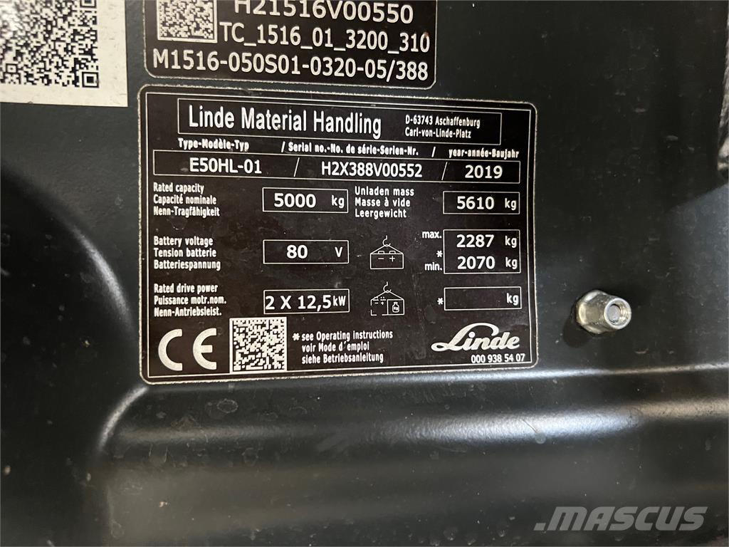 Linde E50HL-01 Electric forklift trucks