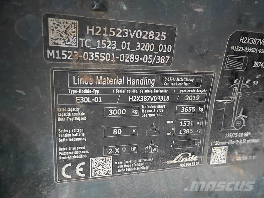 Linde E30L-01 Electric forklift trucks