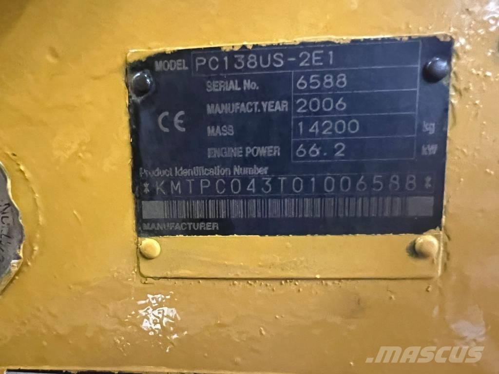 Komatsu PC 138 US Crawler excavators