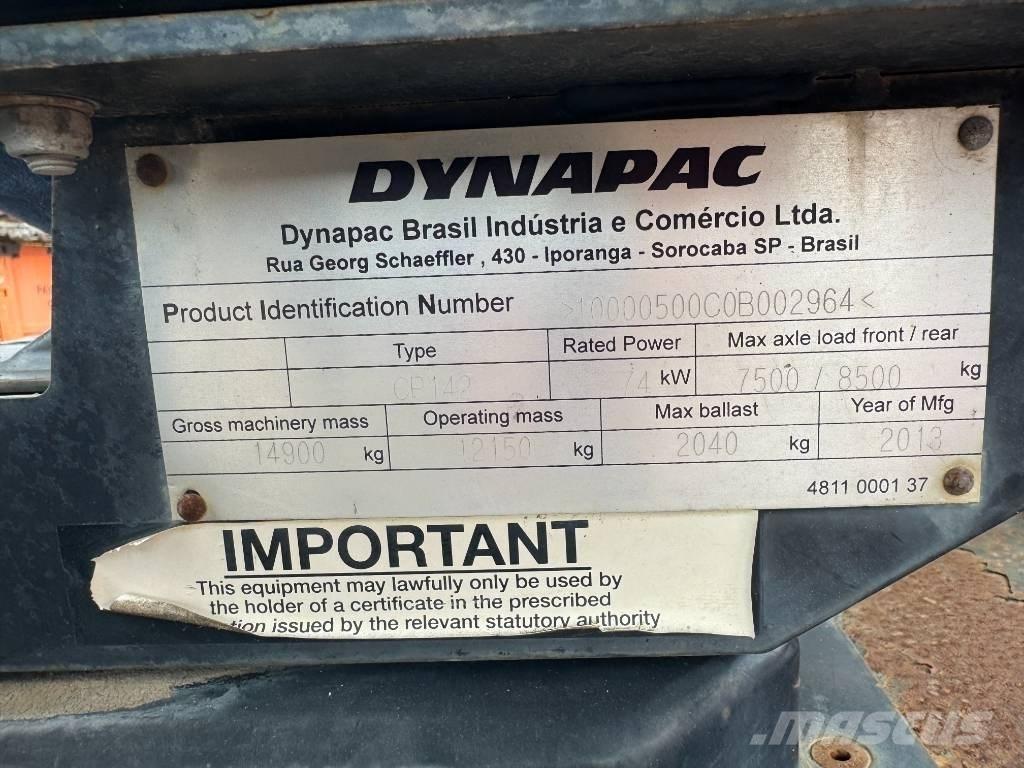 Dynapac CP 142 Pneumatic tired rollers
