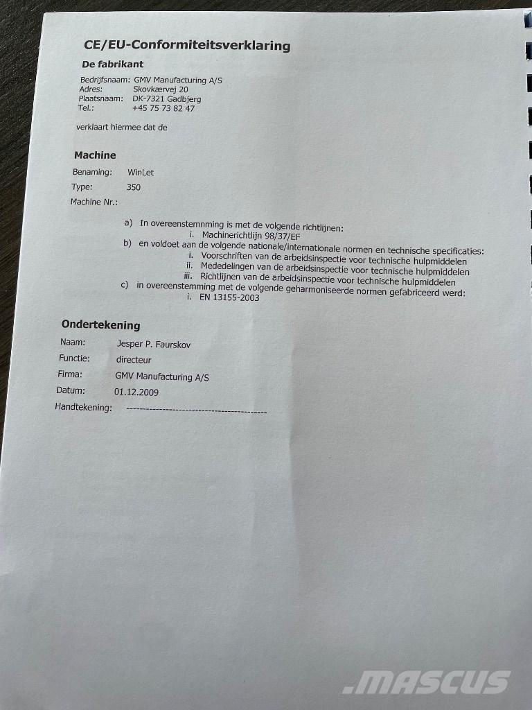  Winlet 350 Mini cranes