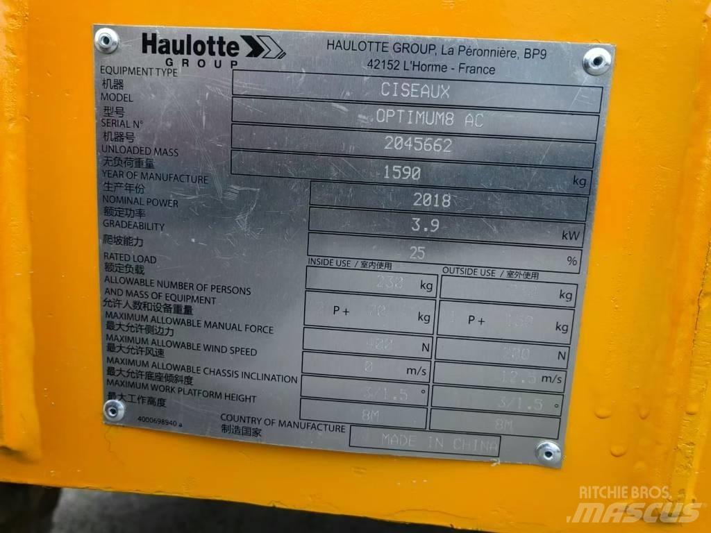 Haulotte OPTIMUM 8 Scissor lifts