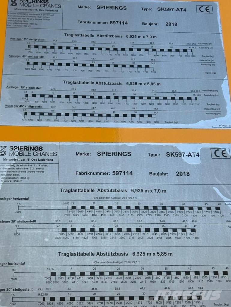 Spierings SK 597 AT4 Tower cranes