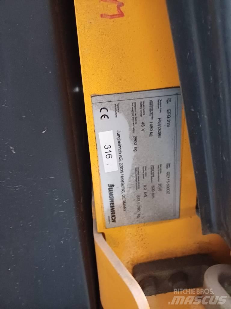 Jungheinrich EFG215 Electric forklift trucks