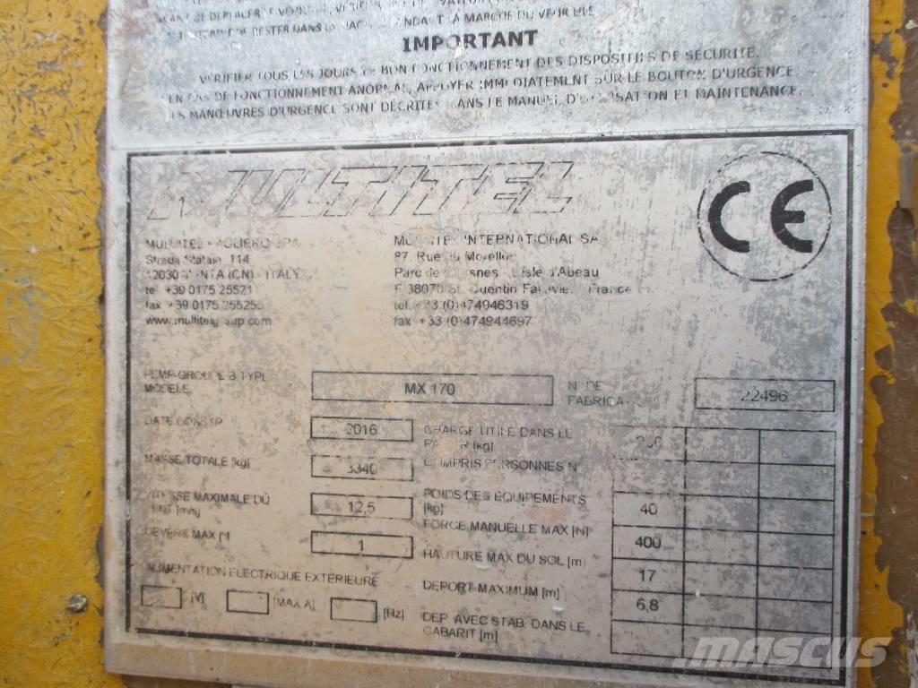 Multitel MX 170 Truck mounted platforms