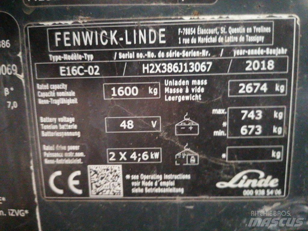 Linde E16C Electric forklift trucks