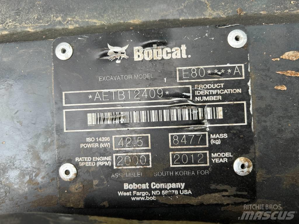 Bobcat E 80 Crawler excavators