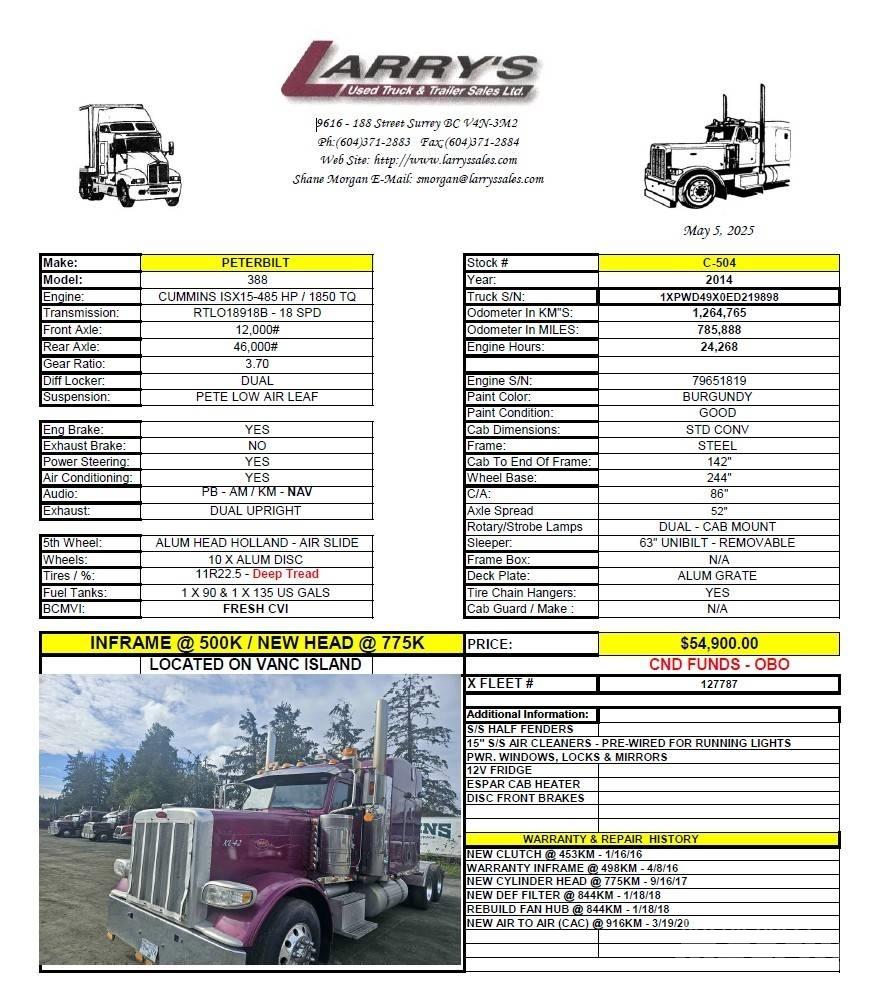 Peterbilt 388 Prime Movers