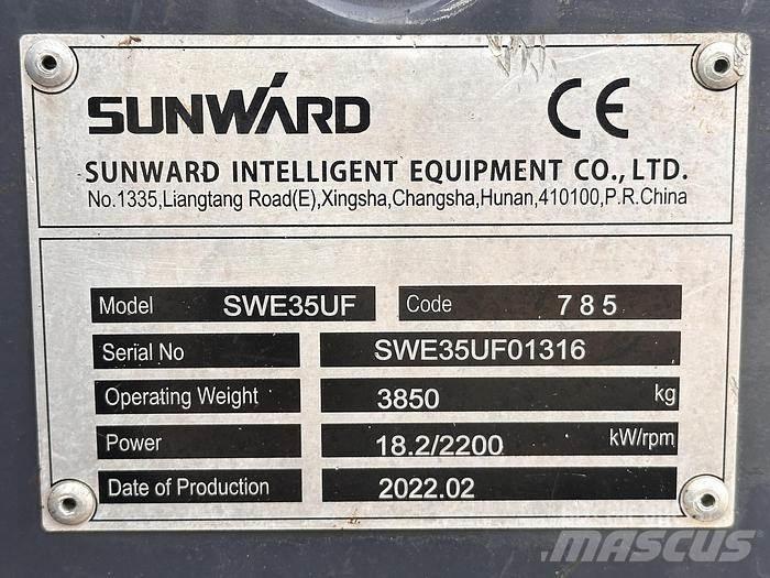 Sunward SWE35UF Mini excavators < 7t (Mini diggers)