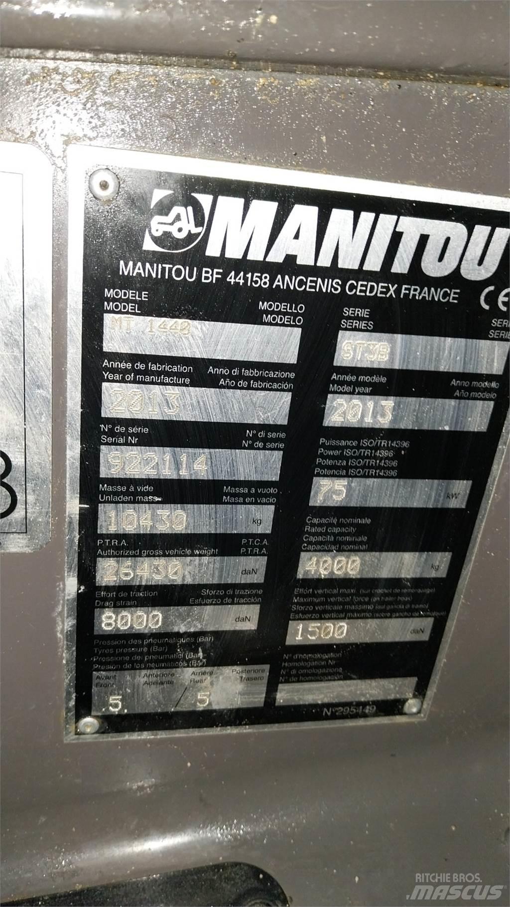 Manitou MT1440 Telescopic handlers