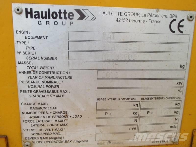 Haulotte Star 10 Used Personnel lifts and access elevators