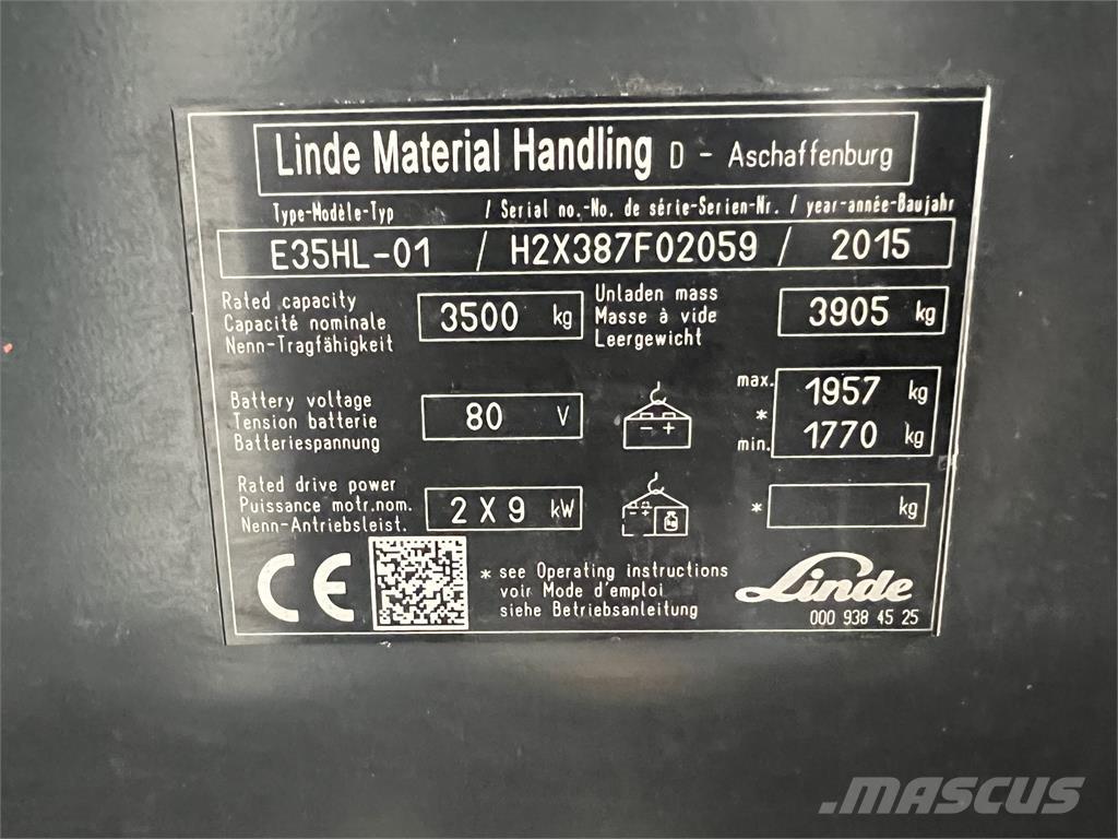Linde E35HL-01 Electric forklift trucks