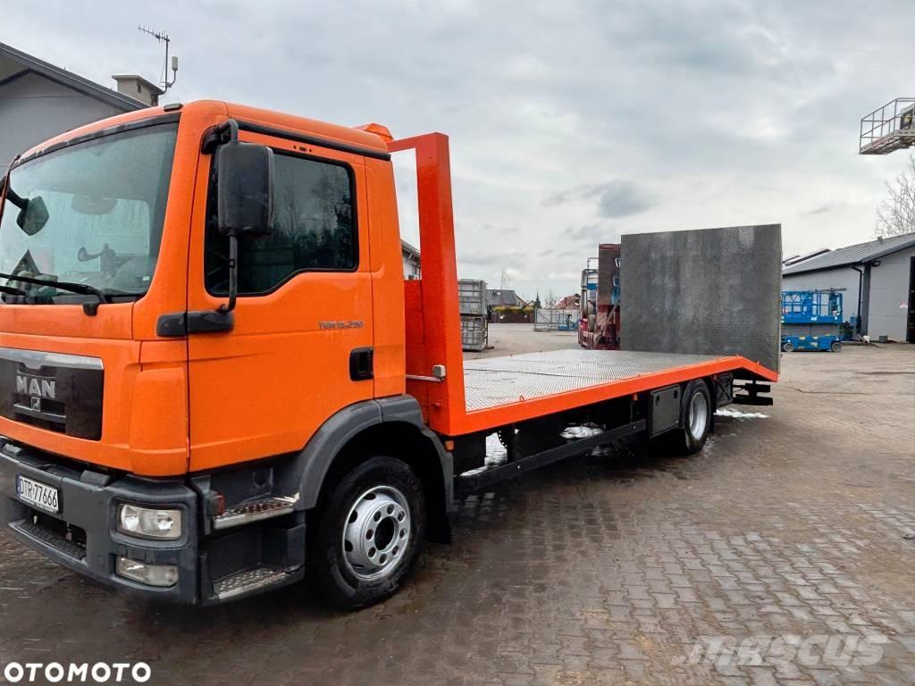 MAN TGM 15.290 Beavertail Flatbed / winch trucks