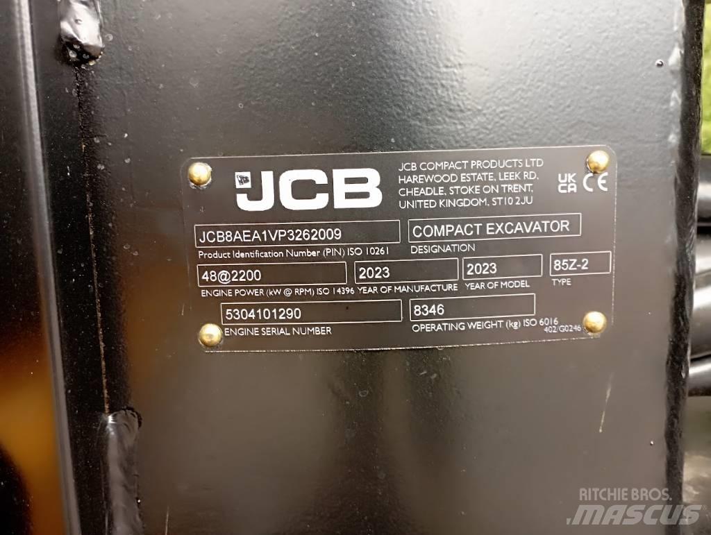 JCB 85Z Mini excavators  7t - 12t