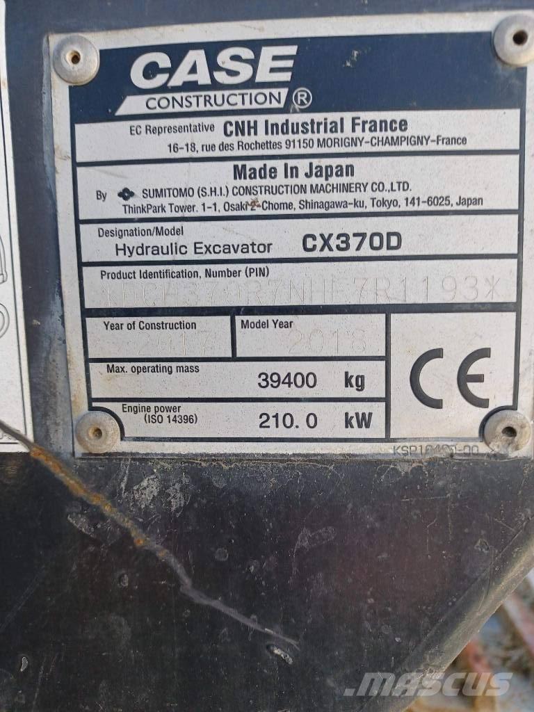 CASE CX 370 D Crawler excavators