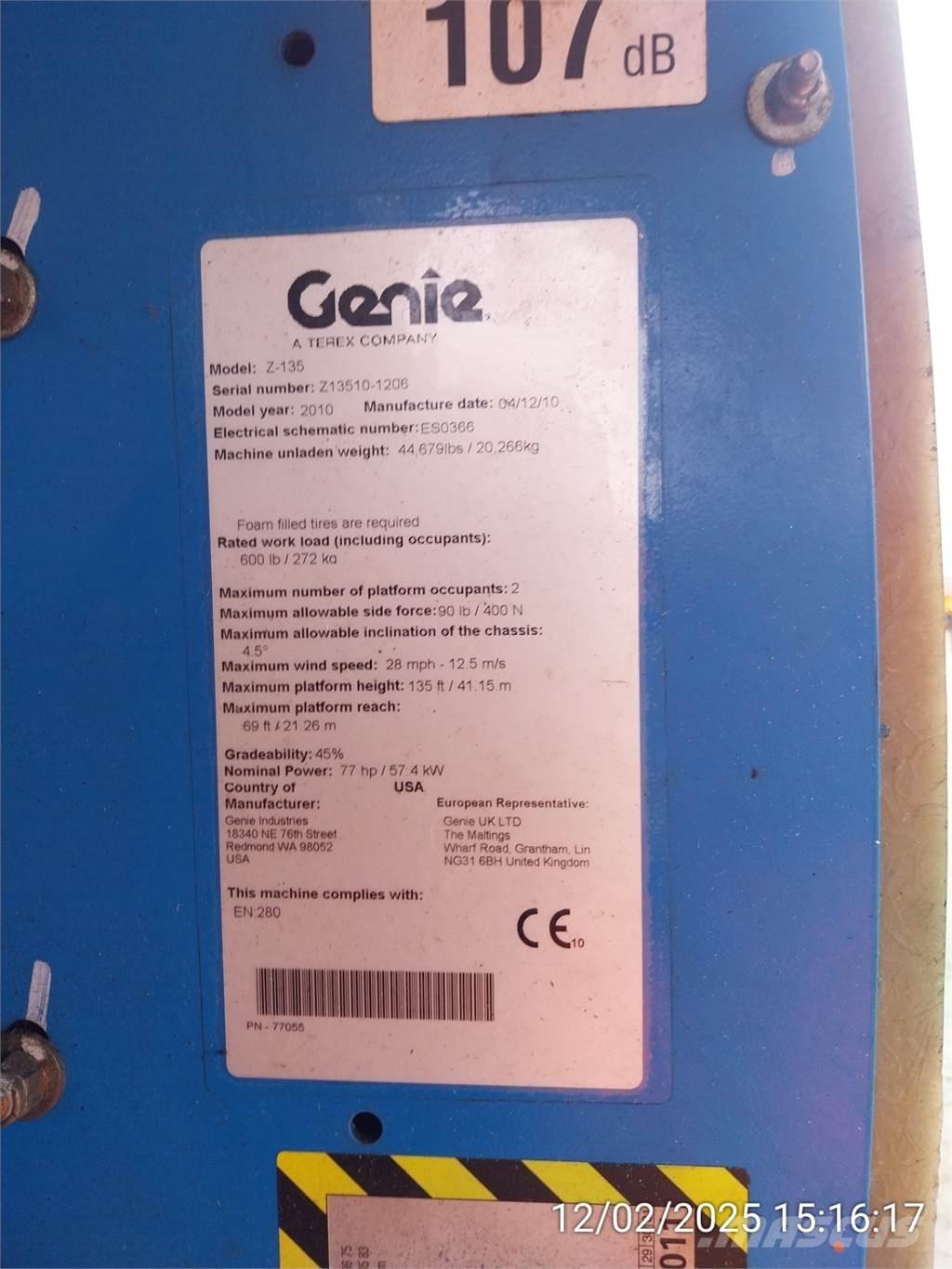 Genie Z135/70 Articulated boom lifts