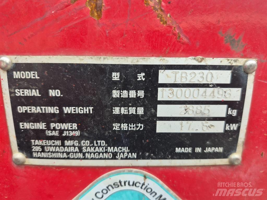 Takeuchi TB 230 Mini excavators < 7t (Mini diggers)