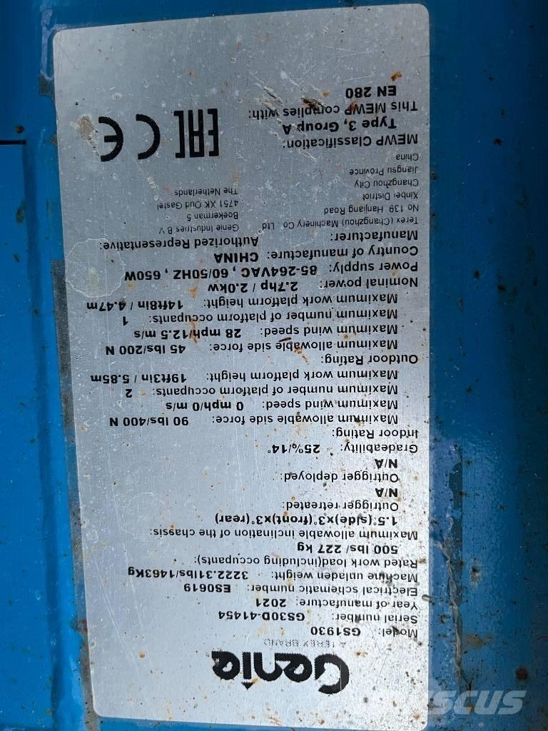 Genie GS 1930E-Drive Scissor lifts