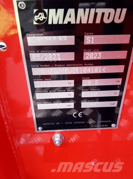 Manitou TMM25 4W Truck mounted forklifts