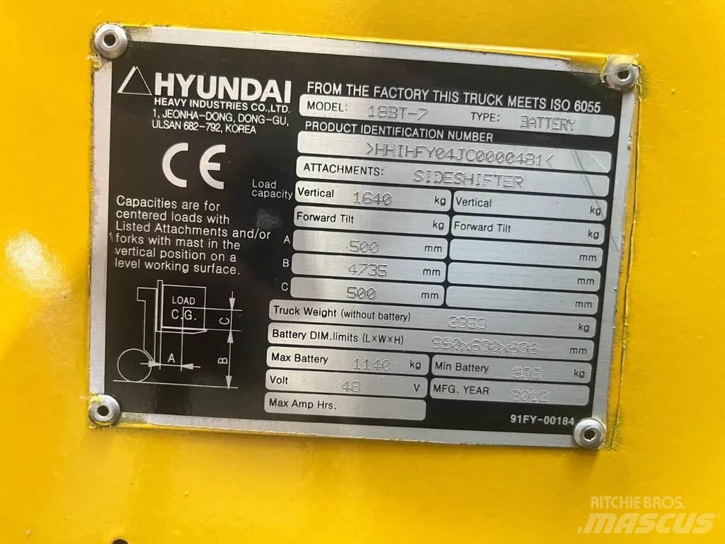 Hyundai 18BT-7 Electric forklift trucks
