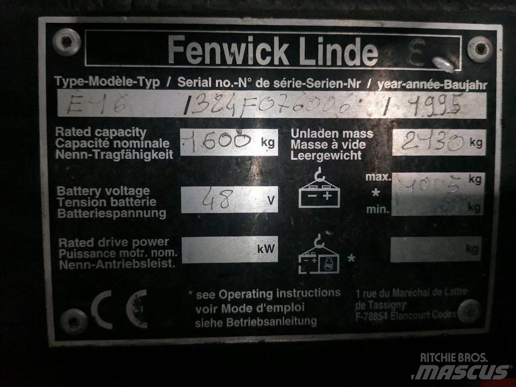 Linde E16 Electric forklift trucks