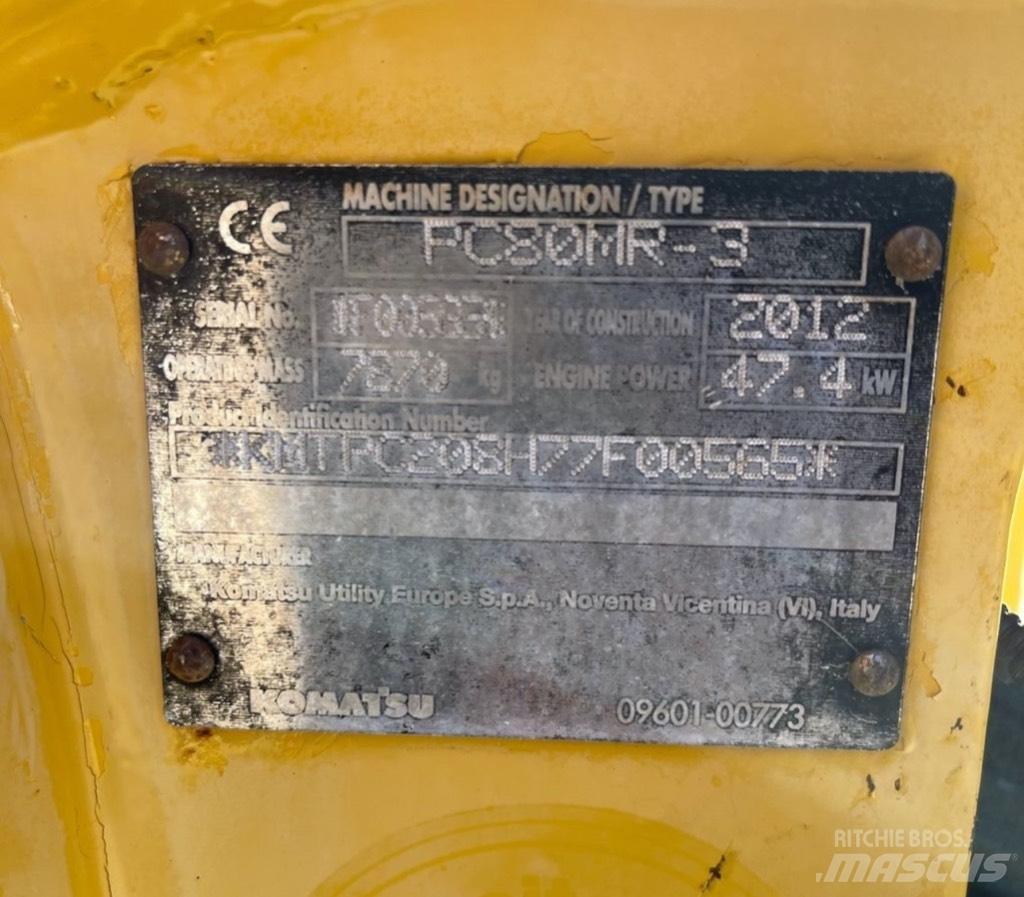 Komatsu PC 80 MR-3 Mini excavators  7t - 12t