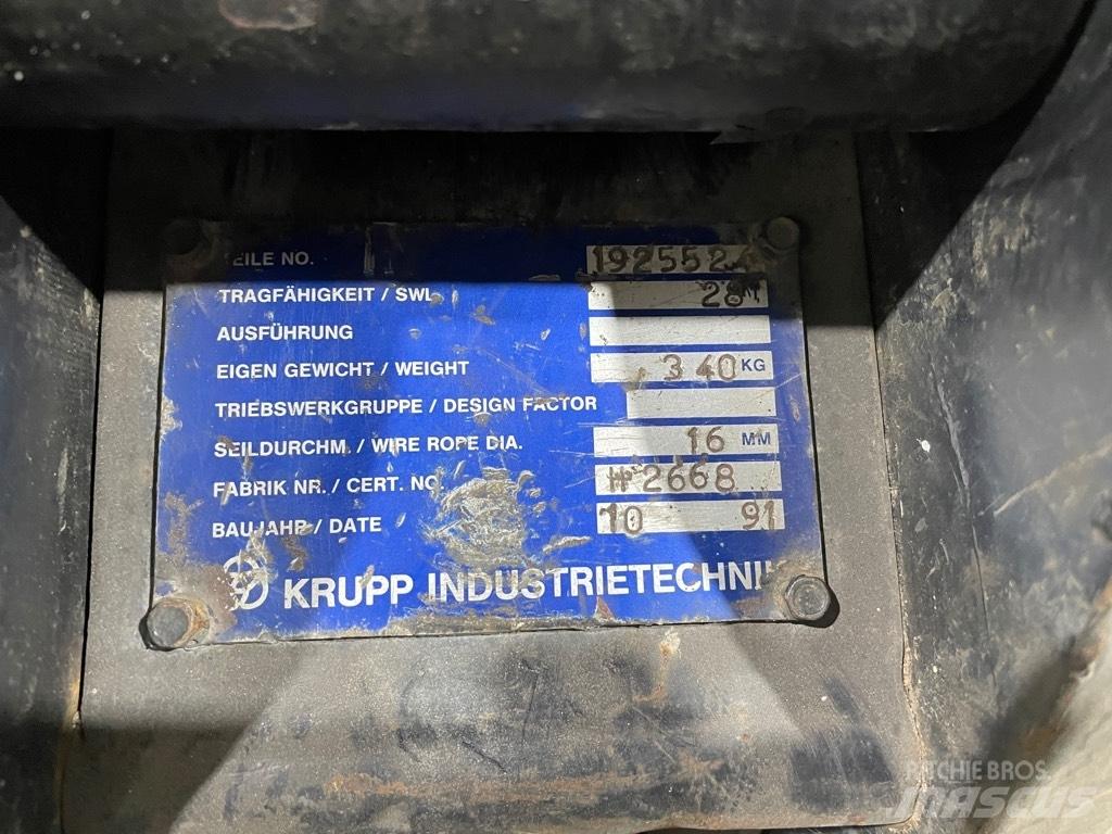 Krupp hookblock 28T Crane parts and equipment