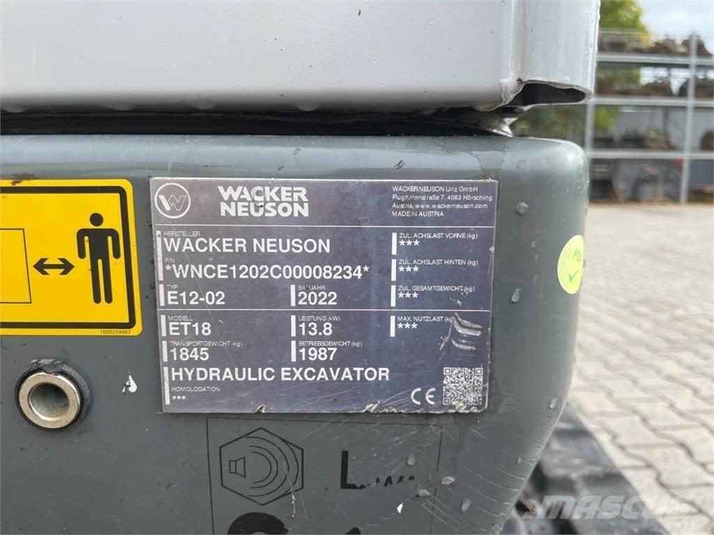 Wacker Neuson ET18 Crawler excavators