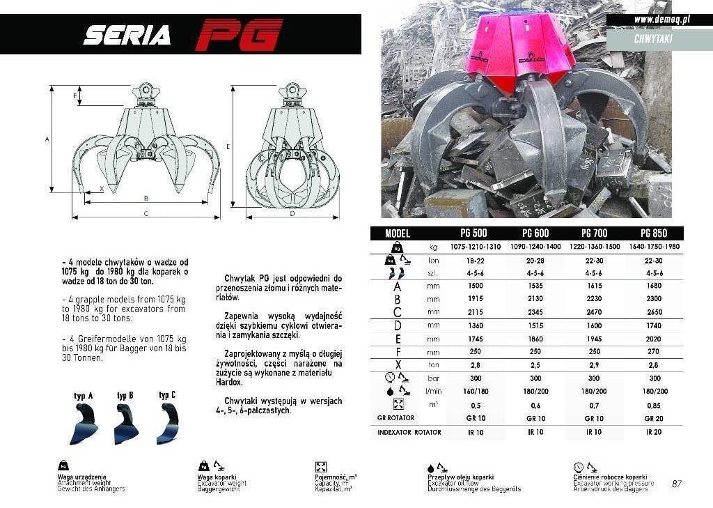  DEMOQ PG600 Grapples