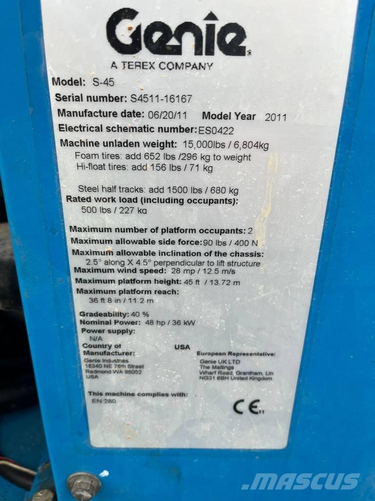 Genie S 45 Telescopic boom lifts