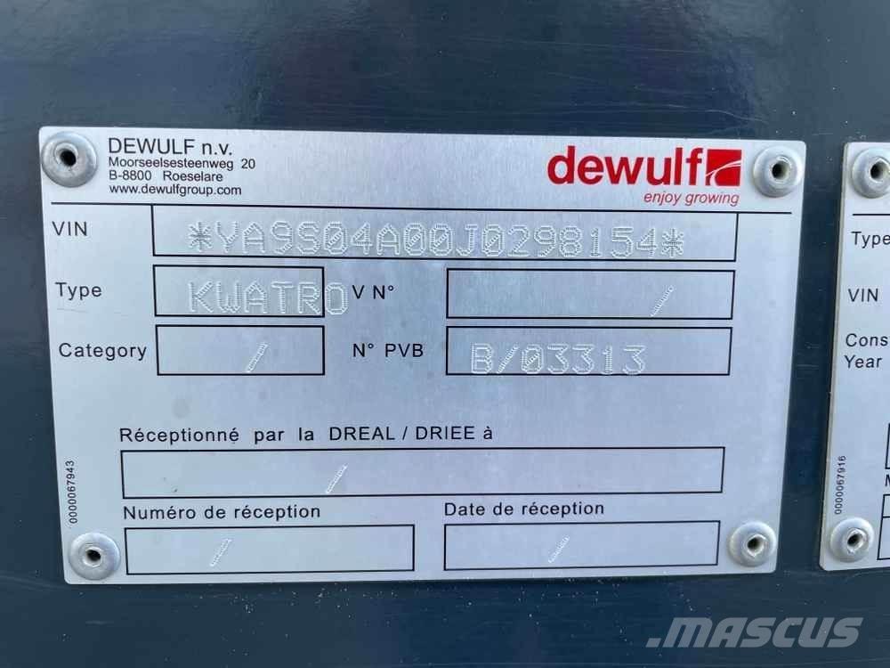 Dewulf KWATRO Farm machinery