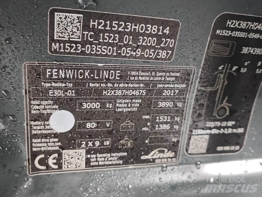 Linde E30L-01 Electric forklift trucks