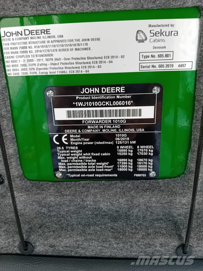 John Deere 1010G Forwarders