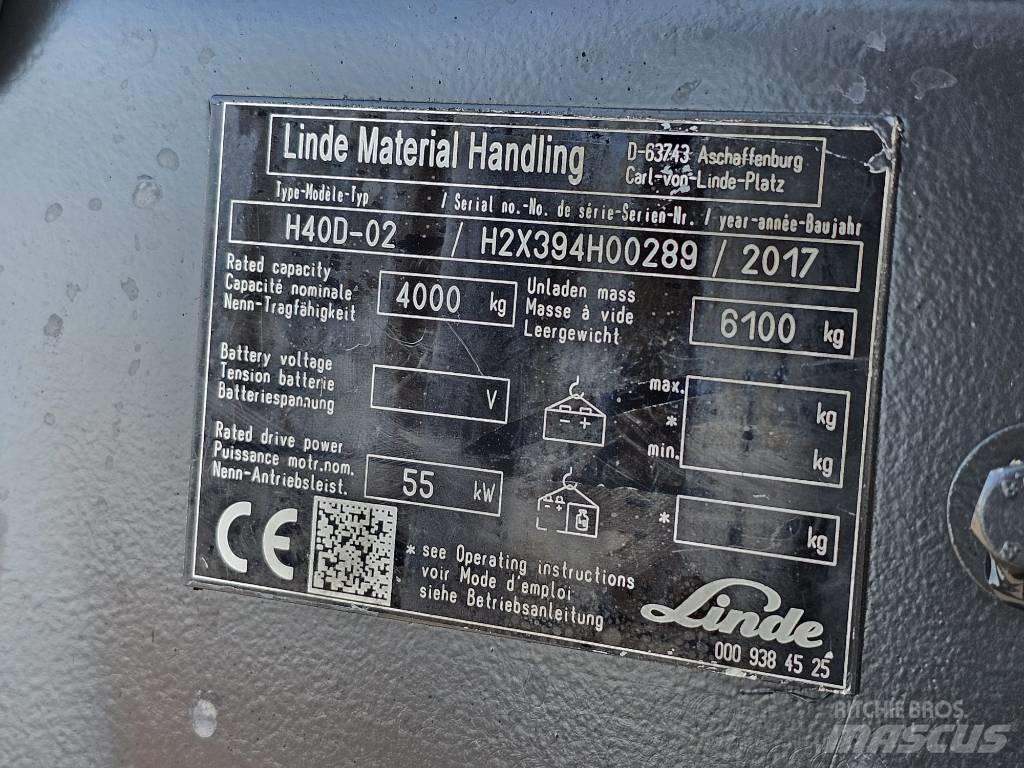 Linde H40D-02 Diesel trucks