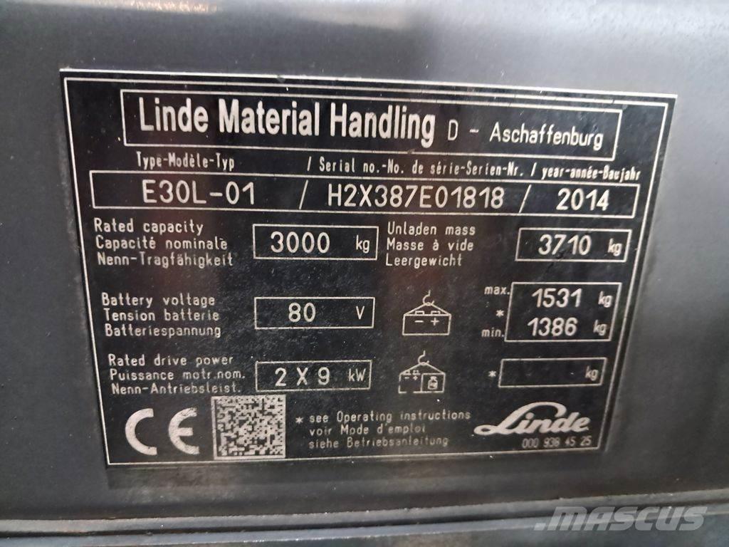 Linde E30L-01 Electric forklift trucks