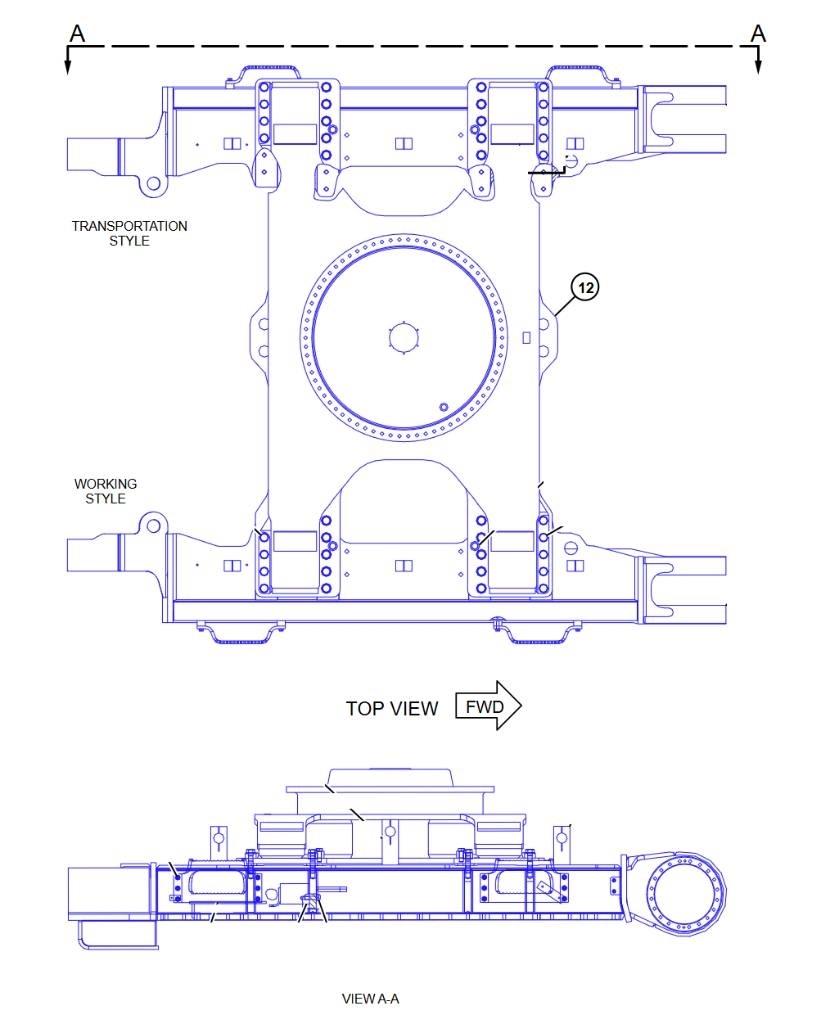 CAT 352 F Chassis and suspension