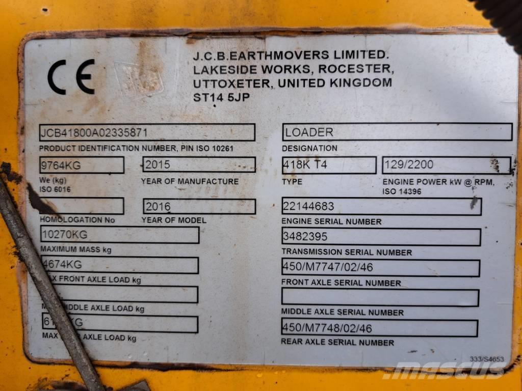 JCB 418 K Wheel loaders