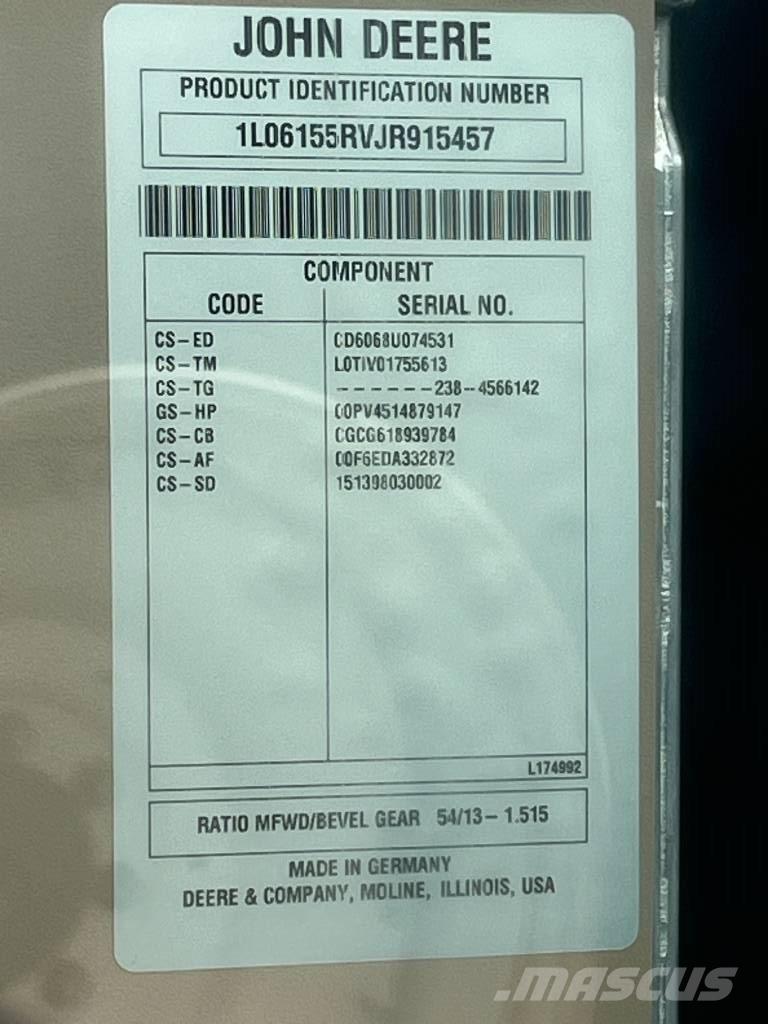 John Deere 6155R Tractors