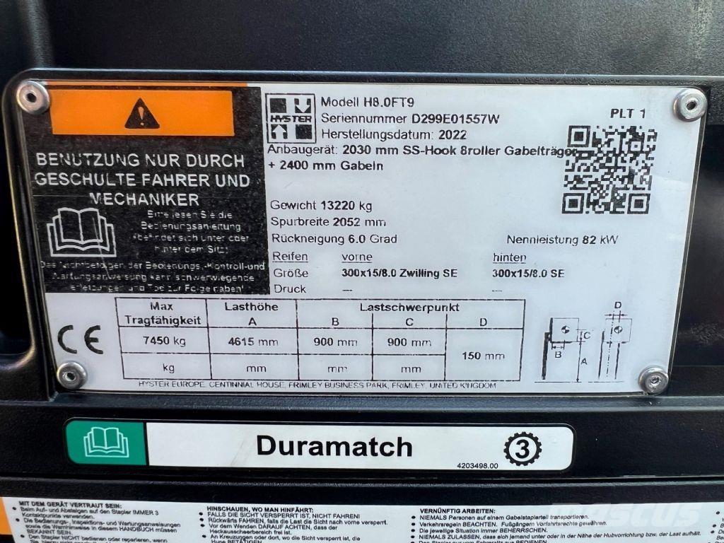 Hyster H 8.0 FT9 Diesel trucks