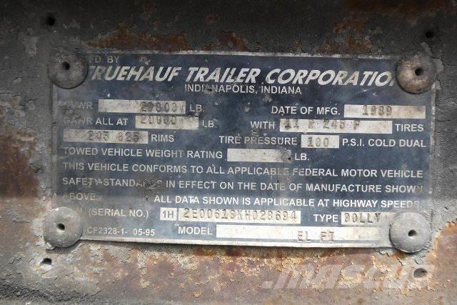 Fruehauf ELFI Dollies and Dolly Trailers