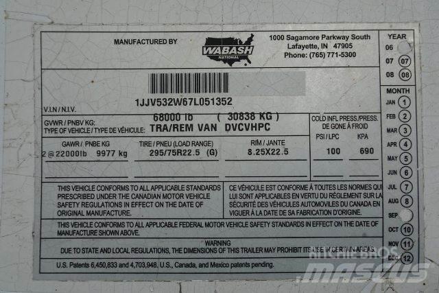Wabash DVCVHPC Box Trailers