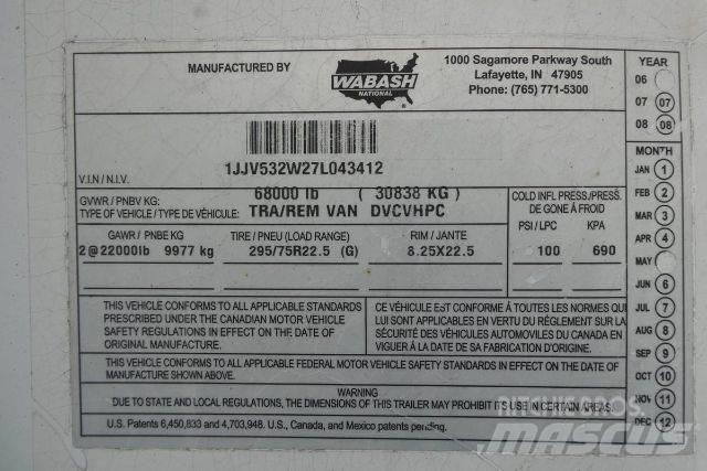 Wabash DVCVHPC Box Trailers